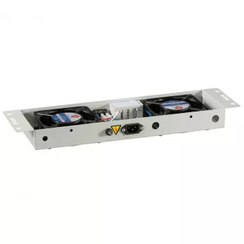 EFB-Elektronik BASIC fläktenhet 2-fack, inkl. termostat, RAL 9005 plug & play, för väggskåp IP55
