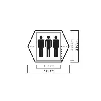 Salewa Denali III 3-personers kupoltält - Cactus/Grey