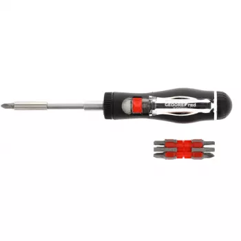 GEDORE Red spärrskruvmejsel 13in1, 1/4 inch (svart/röd, med 13 bits)