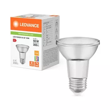 OSRAM PAR20 50W 6.4W 927 E27 dimbar LED-reflektorlampa 350 lm 2700K varmvit