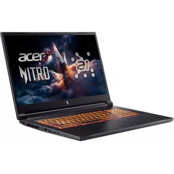 Acer Nitro V 17 AI spelbärbar dator - AMD Ryzen 5 240, 17,3 inch FHD 144Hz, 16GB DDR5, 512GB SSD, GeForce RTX 5050, utan OS, Obsidian Black