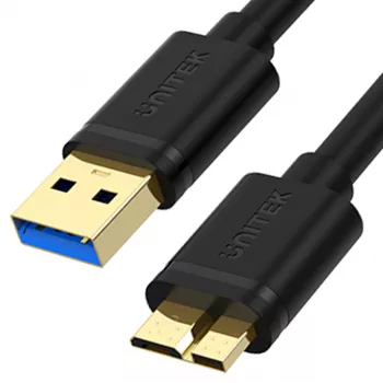 UNITEK USB 3.0 A-kontakt till Micro-B-kontakt kabel 1 m svart Y-C461GBK