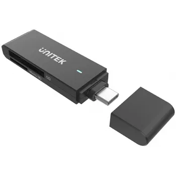 UNITEK USB-C SD- och MicroSD-kortläsare (Y-9328) – Space Grey