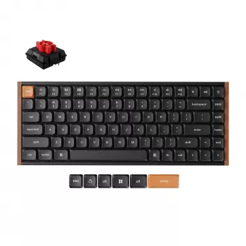 Keychron K3M-F1 75% lågprofils mekaniskt tangentbord, Gateron Red Switch, RGB hot-swap, Bluetooth 5.1 & USB-C, svart