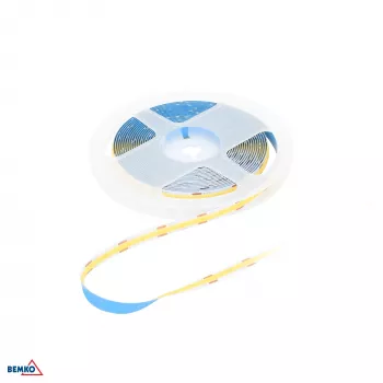 BEMKO Premium COB LED-list 12V DC 2400 LEDs 5m 12W/m IP20 kallvit