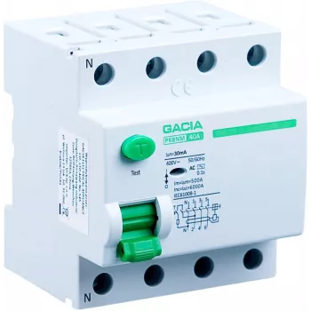 GACIA PR8NM 4P 63A 30mA typ A jordfelsbrytare (RCD) 4-polig 63A 30mA