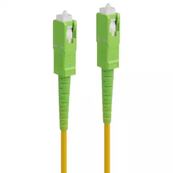 MACLEAN fiberoptisk patchkabel 10m SC/APC singelmode OS2 LSZH gul MCTV-436