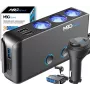 MBG Line HC67C dubbel cigarettändaruttagsfördelare med 3 USB-A-portar, 120 W, svart