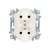 KONTAKT SIMON 10 modul vit uttag 2x typ F med barnsäkring skruvklämmor 16A 250V