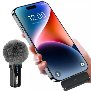 MOZOS MX2-SINGLE trådlös lavalier-mikrofon för smartphones, 2,4 GHz, USB-C