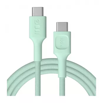 Green Cell PowerStream USB-C till USB-C-kabel 100W 2 m mintgrön