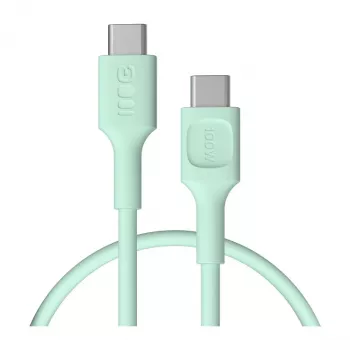 Green Cell PowerFlex snabbladdningskabel USB-C till USB-C 100W 0,3 m mintgrön