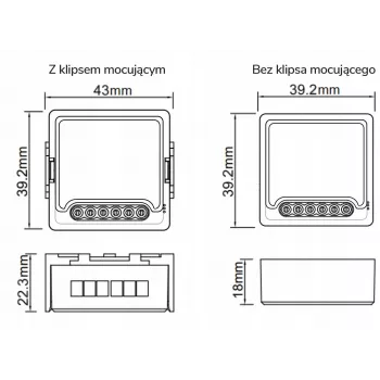 OXT mini smart dimmermodul 2 kanaler WiFi TUYA T226