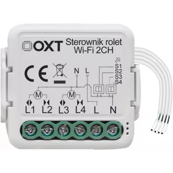 OXT T228 mini WiFi rullgardinscontroller 2 kanaler Tuya Smart