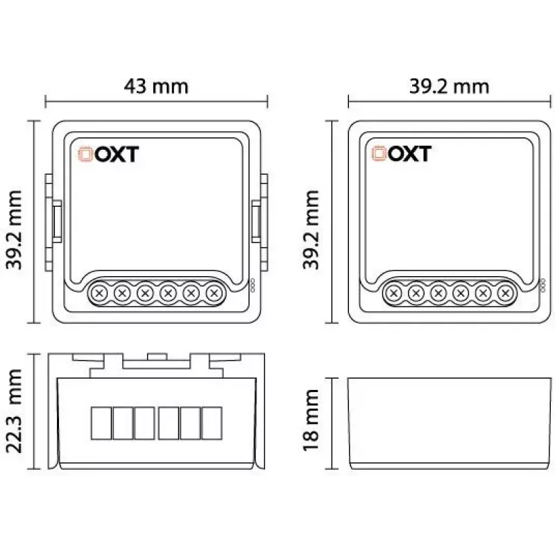 OXT T261 mini relä 1-kanal ZigBee TUYA smart switch