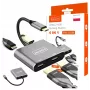 ZENWIRE USB-C-hubb 4-i-1-adapter 2x HDMI 4K USB 3.0 Space Gray BYL-2309