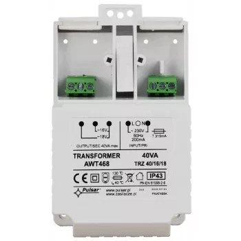 Pulsar AWT468 AC/AC-transformator 230V AC till 16V/18V AC 4A 68VA DIN-skena