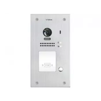 VIDOS DUO S1201A 2-tråds video-dörrstation med RFID, Full HD 1080p, silver/mörkgrå
