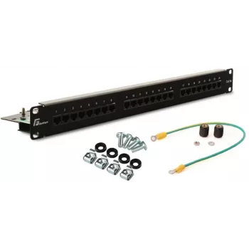 GETFORT PGF-5EUTP24-B5 Cat.5e UTP 24-portars patchpanel 1U 19 inch svart
