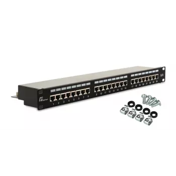GETFORT PGF-5EFTP24-B6 patchpanel FTP Cat.5e 24 portar 1U svart