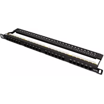 GETFORT PGF-5EUTP24-B7 patchpanel UTP Cat.5e 24 port 0,5U 19 inch svart