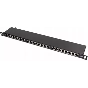 GETFORT PGF-6FTP24-B8 FTP Cat.6 24-port patchpanel 0,5U svart