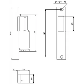 ELEKTRA-PLUS R2 Narrow Right Electric Strike 1340