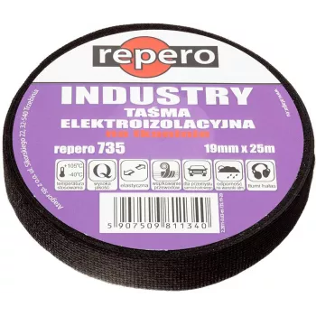 REPERO 735 Industry PVC el-isoleringstejp 19 mm x 25 m svart