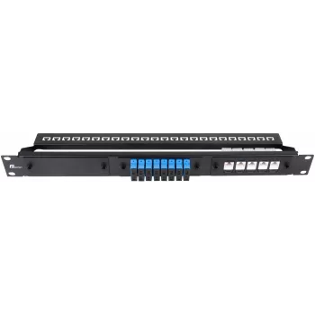 Getfort 1U 24-portars modulärt patchpanel svart