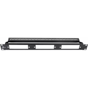 Getfort 1U 24-portars modulärt patchpanel svart