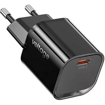 Voltage GaN Charger Mini 20W PD 3.0 QC 3.0 USB-C svart
