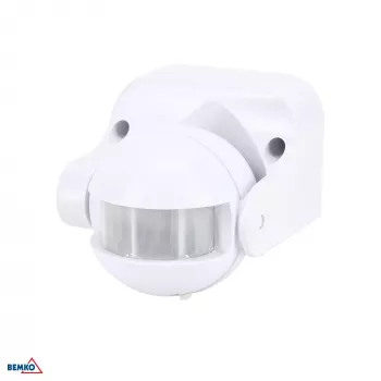 BEMKO PIR-rörelsedetektor 1200W 180° vit