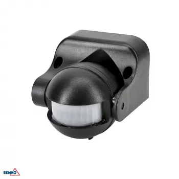 BEMKO PIR-rörelsesensor 1200W 180° svart
