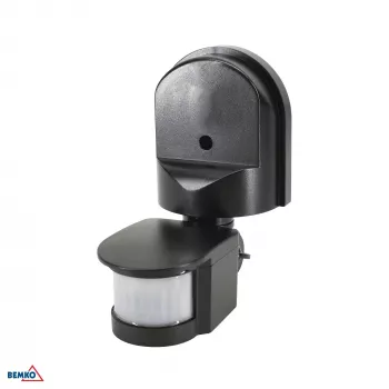 BEMKO PIR-rörelsedetektor 1200W 180° svart