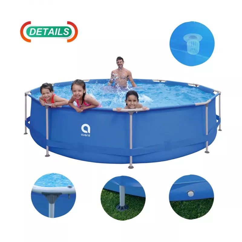AVENLI rund poolram 366x76 cm set