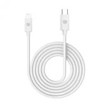 CELLY Lightning till USB-C kabel 60W – 1,2 m vit MFi-certifierad