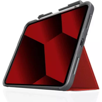 STM Dux Plus skal för Apple iPad 10,9 inch (10:e generationen, 2022) - röd/transparent - Bulk