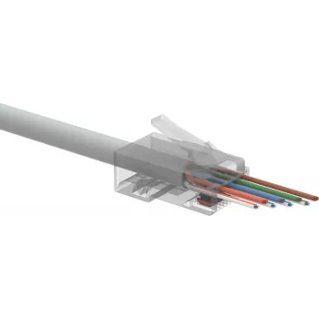 SOLARIX RJ45 Cat.5e UTP pass-through-kontakt SXRJ45-5E-UTP-EASY (100 st)