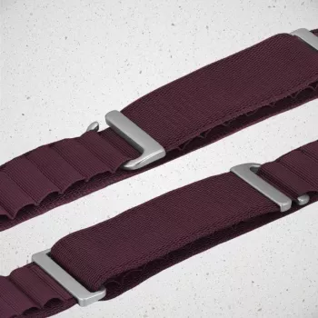 Mobilize nylonarmband – Alpine – titankontakt – för Apple 38/40/41mm – bordeaux