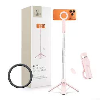 TECH-PROTECT L11S MagSafe Bluetooth selfiepinne stativ rosa