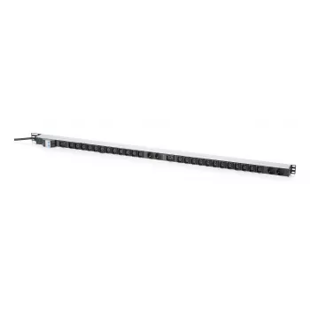 DIGITUS Basic IT PDU, enfas 32A, 24 x C13, 2 x C19, 4 x Schuko, 3 m kabel, IEC 60309 32A kontakt
