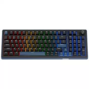 Ducky OK-M 98 gaming-tangentbord, 98%-layout, hot-swappable, RGB, ANSI - KTT Baby Blue switchar