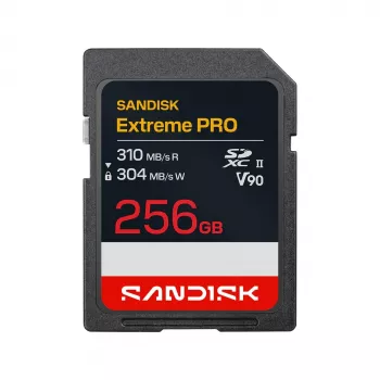 SanDisk Extreme PRO 256 GB SDXC UHS-II V90 U3 Class 10 minneskort