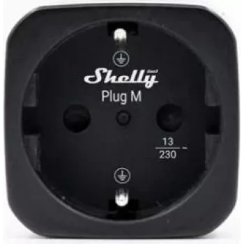 Shelly Plug M Gen3 smart plug 4-pack svart med energimätning, Wi-Fi & Bluetooth