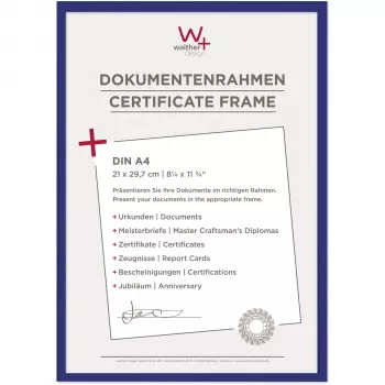 Walther New Lifestyle A4 tavelram 21x29,7 cm blå plast KV130L