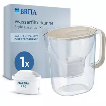 BRITA Style Essential XL vattenfilterkanna 3,6L vit + MAXTRA PRO Pure Performance Sand