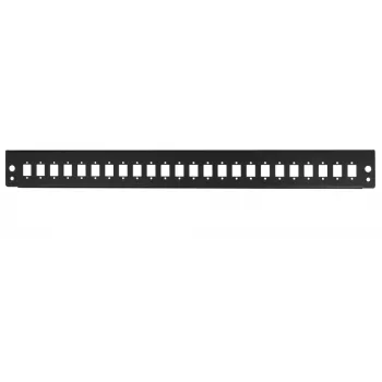 LogiLink FB2401B 19 inch 1U 24-port fiberoptisk patchpanel-frontplatta, svart RAL 9005