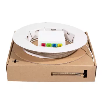 LogiLink FB4SC50 FTTH-avslutningsbox med 50 m OS2 singlemode SC/APC-kabel, vit
