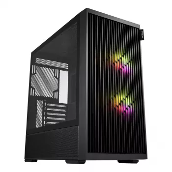 Fortron M330 mini-tower-datorchassi med härdat glas, svart