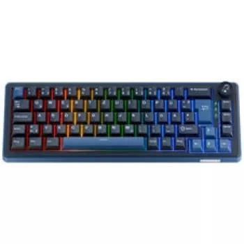 Ducky OK-M 65 mekaniskt gaming-tangentbord, 65%-layout, hot-swappable KTT linjära switchar, per-key RGB, ISO, PBT double-shot keycaps, kabelansluten USB-C, svart